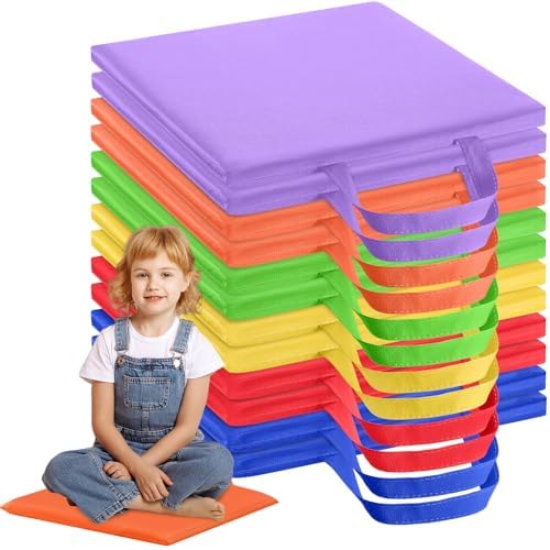 Suzile 12 Pcs 12 Classroom Floor Cushions with Handles