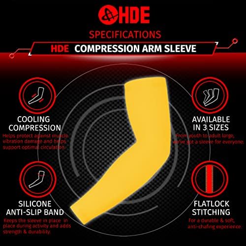HDE Arm Compression Sleeves for Kids Basketball - 1 Pair