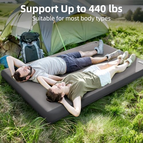 DESQUE Double Self-Inflating Camping Mattress with Electric Pump