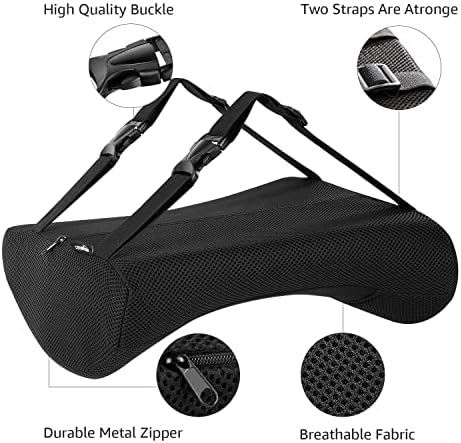 Amazon Basics Gel Seat Cushion with Lumbar Support Pack of 2 Black
