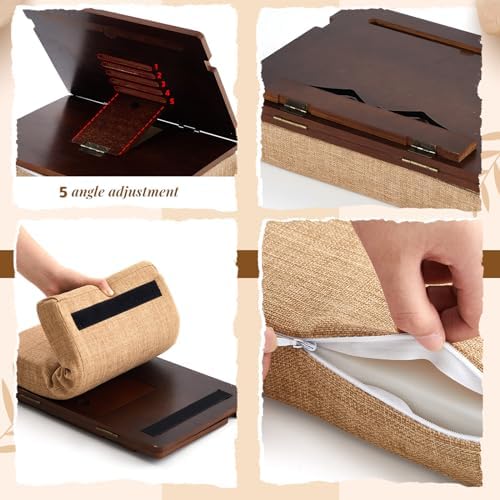 Juexica Wood Book Stand 147 x 106 Inches Portable Reading Holder