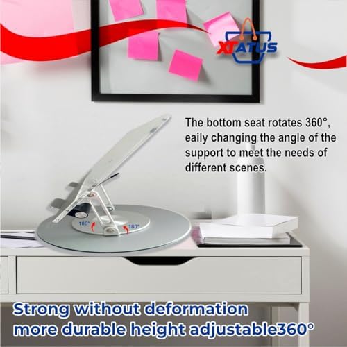 XTATUS Book Stand Adjustable 360 Rotating Foldable Design