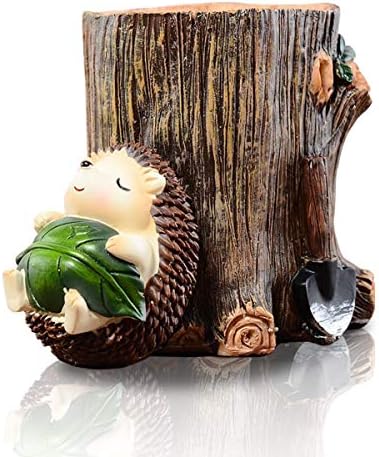 Lependor Resin Hedgehog Desk Pencil Holder Organizer