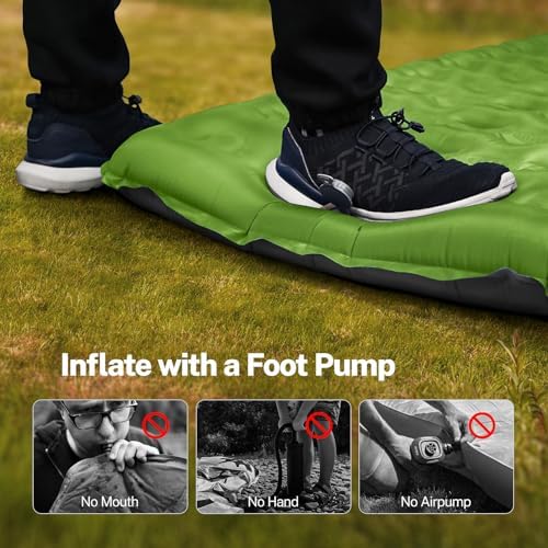 OGERY Self-Inflating Sleeping Pad with Pillow and Foot Pump