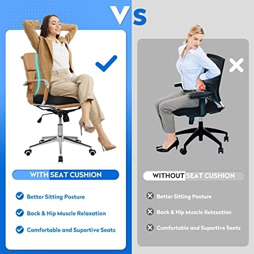 CushZone Ergonomic Memory Foam Seat Cushion - Black
