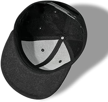 Adjustable Black Snapback Hat for Men