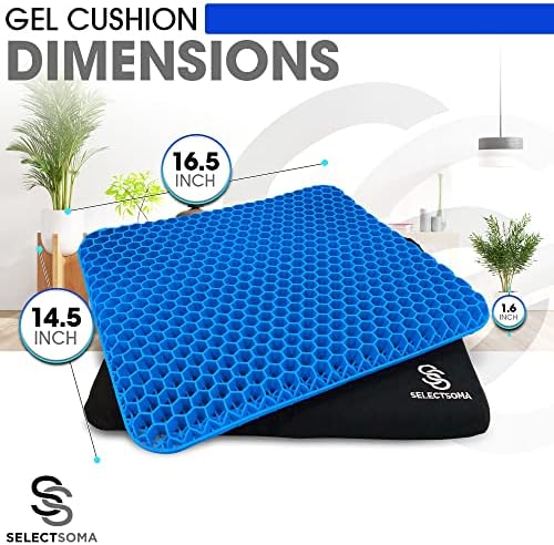 SelectSoma Gel Seat Cushion for Pressure Relief and Comfort