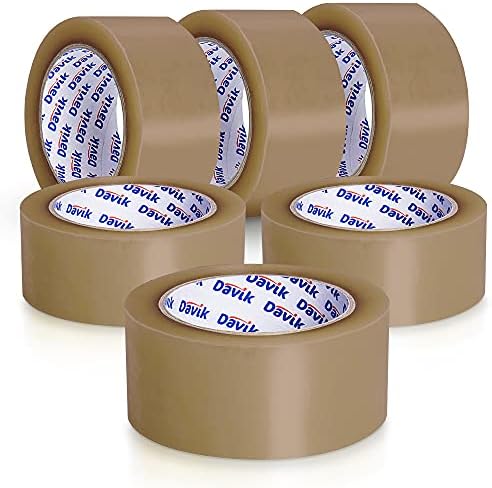 Davik Premium Packing Tape 6-Pack 216-Foot 188-Inch Brown Shipping Tape