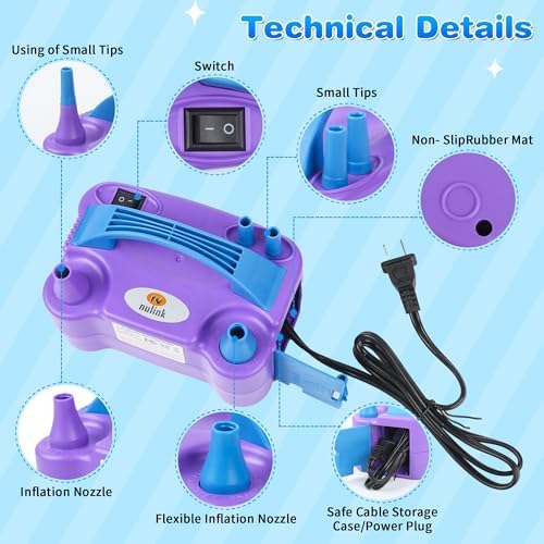 NuLink Balloon Pump Electric Portable Dual Nozzle