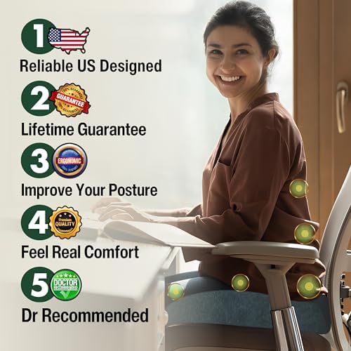 X Large Memory Foam Seat Cushion for Back Pain Relief