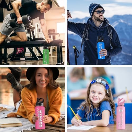 Personalized Kids Water Bottle with Name 12oz Insulated Cup