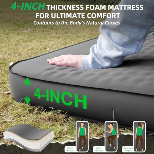 Self Inflating Sleeping Pad with Electric Pump 95 R-Value