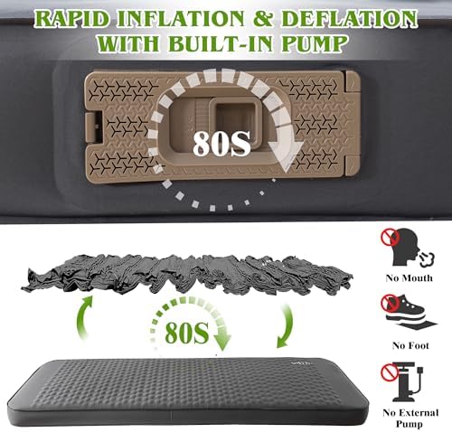 Aiivow 4 Inch Thick Self Inflating Sleeping Pad with Electric Pump