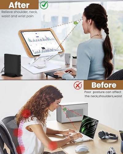 ASIEIT 360 Swivel Book Stand - Foldable Adjustable Portable