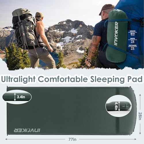 INVOKER Self-Inflating Camping Sleeping Pad with Electric Pump