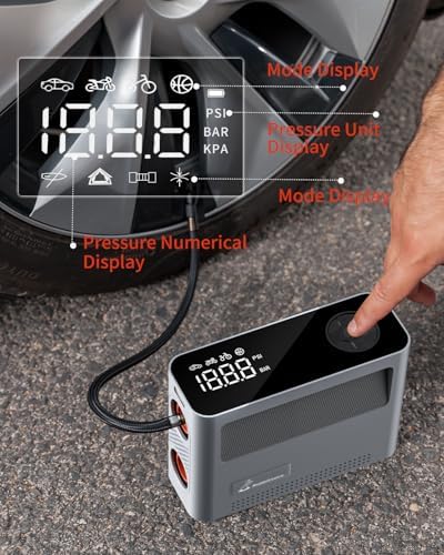 RABBITXOCO 2024 Electric Air Pump 10 Modes 500Lmin 4X Speed