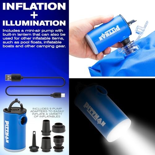 Pittman Mini Air Pump with Flashlight - Compact Powerful