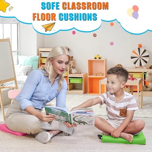 8 PCS 16 Inch Square Floor Cushions with Handle 1