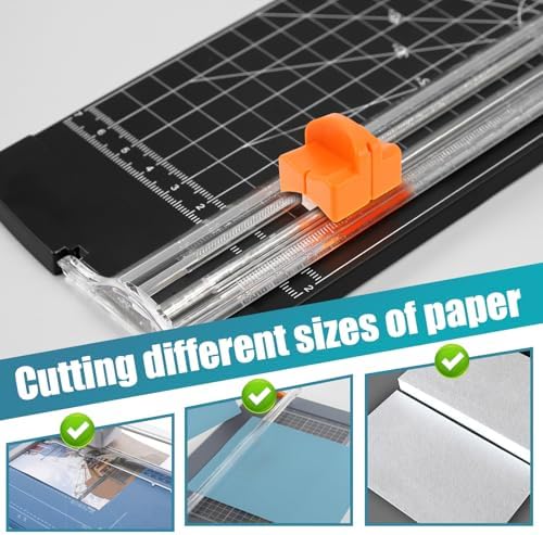 12 Pcs Paper Cutter Replacement Blades with Auto Safety Guard