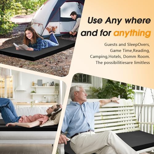 CYMULA 3in Memory Foam Camping Mattress