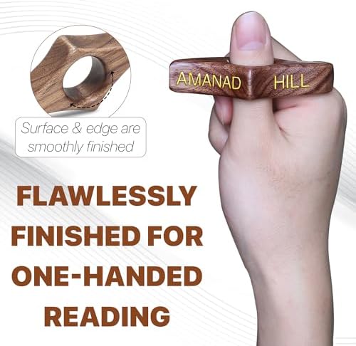 Personalized Walnut Book Page Holder with 3D Metal Letters