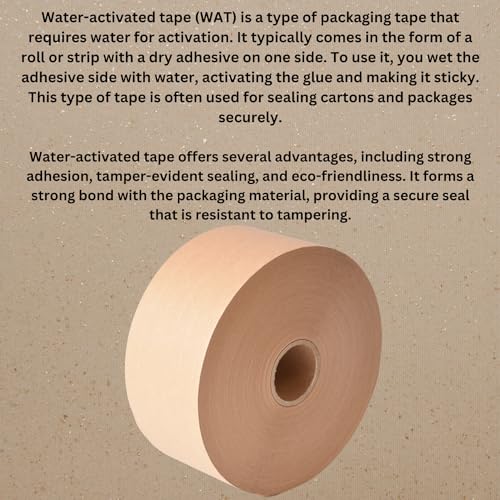 Sazzad Reinforced Water Activated Packing Tape - 283 x 100M Brown
