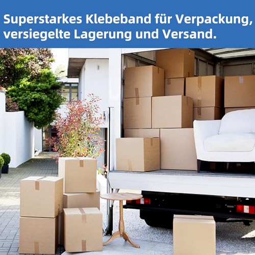 HIZOVSEM Wide Packing Tape 188in 6 Rolls Heavy Duty Sealing Tape