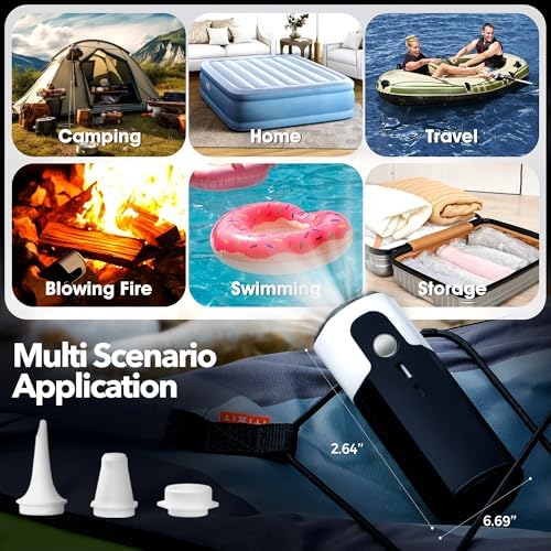 GIGA PUMP 17kPa Air Mattress Pump with LED Light 1