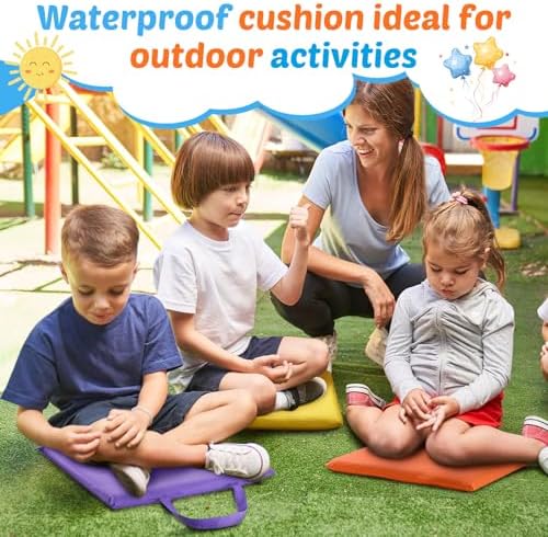 Suzile 12 Pcs 12 Classroom Floor Cushions with Handles