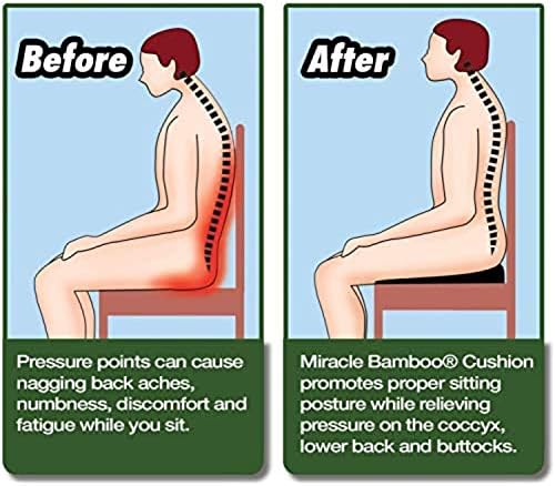 Ontel Miracle Orthopedic Seat Cushion with Bamboo Cover