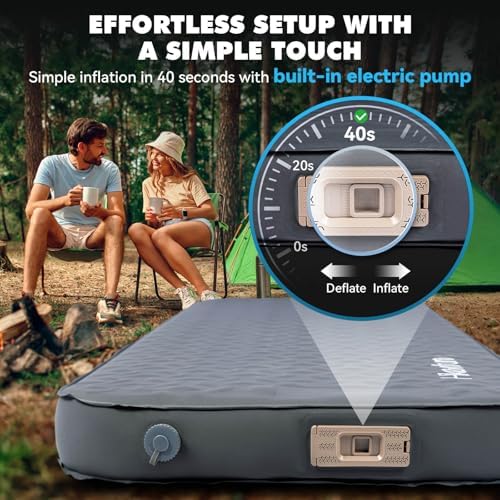Hikenture 4 Thick Self-Inflating Sleeping Pad with Electric Pump