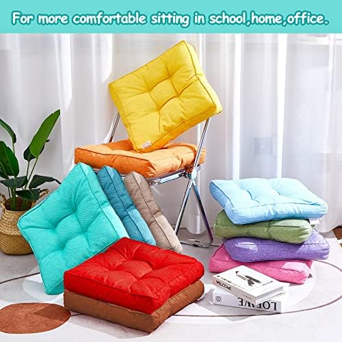 Tatuo 12 Pcs Square Floor Cushions for Kids and Classroom