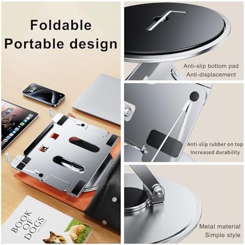 NIFBANG 360 Rotating Book Stand for Desk and Office Use