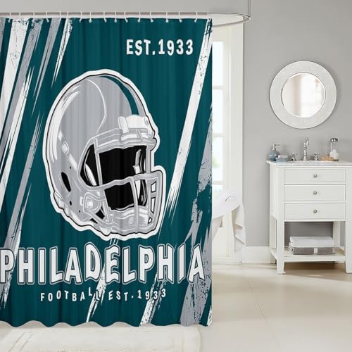 Erosebridal Sports Team Shower Curtain Set 72x84