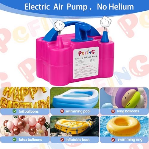 PCFING Balloon Pump with Dual Nozzle and Tying Tool