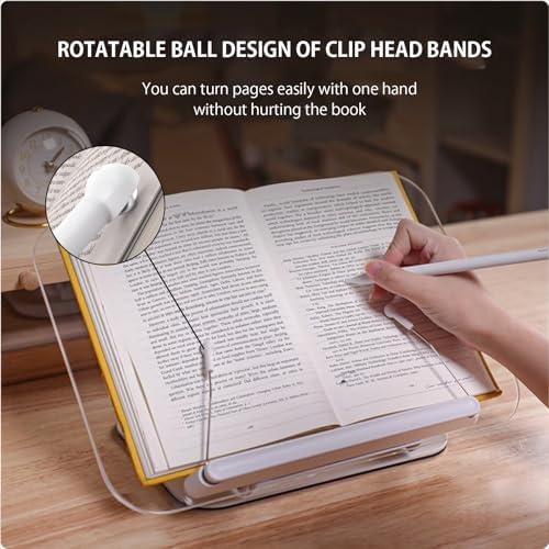 HCSHWILL Adjustable Book Stand with 360 Swivel Base 1