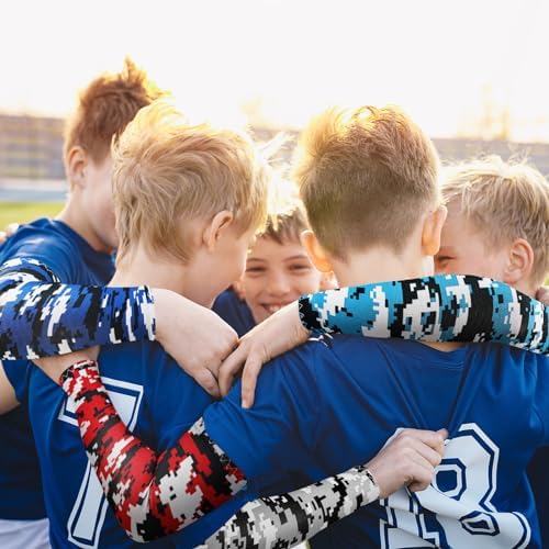 Xuhal Kids Arm Sleeves for Basketball Baseball UV Protection