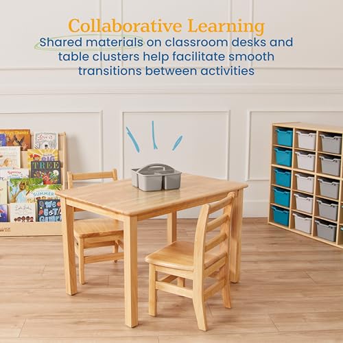 ECR4Kids 3-Compartment Storage Caddy Set 6-Pack Grey