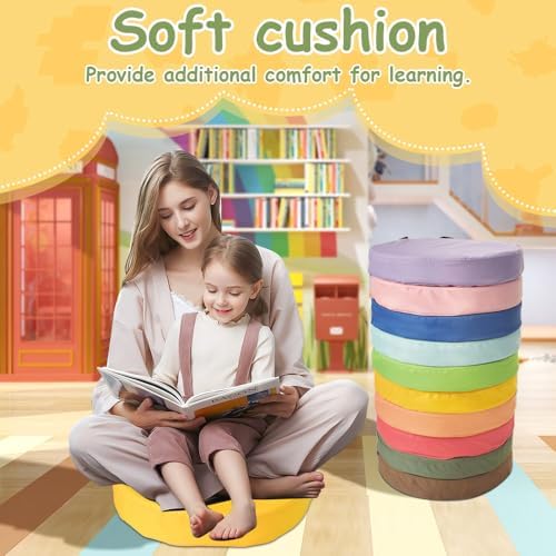 Morimoe Round Floor Cushion with Handle Waterproof 600D Oxford Fabric