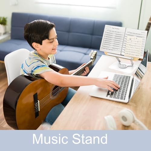 Fantemo Adjustable Book Stand with 360 Rotating Base