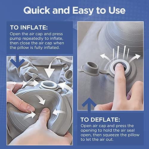 Aestoria Inflatable Foot Rest with Pump for Airplane and Toddler Bed