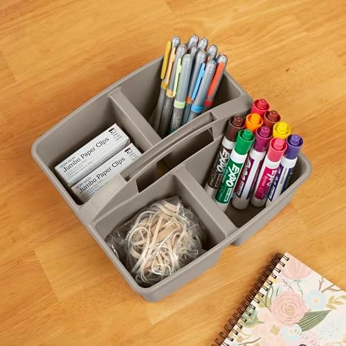 ECR4Kids 4-Compartment Storage Caddy Grey 6-Pack