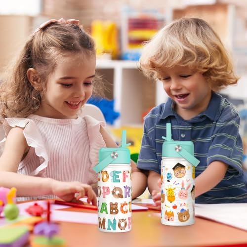 SANDJEST 12oz Insulated Water Bottle for Kids