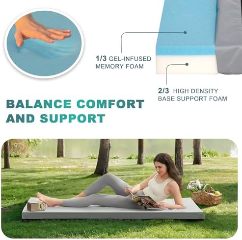 Eiayeebil Memory Foam Camping Mattress Pad 1