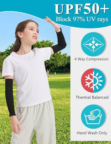 4 Pairs UV Protection Arm Sleeves for Kids