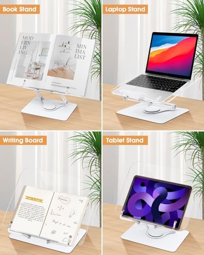 Honagu Adjustable Book Stand with 360 Degree Rotation