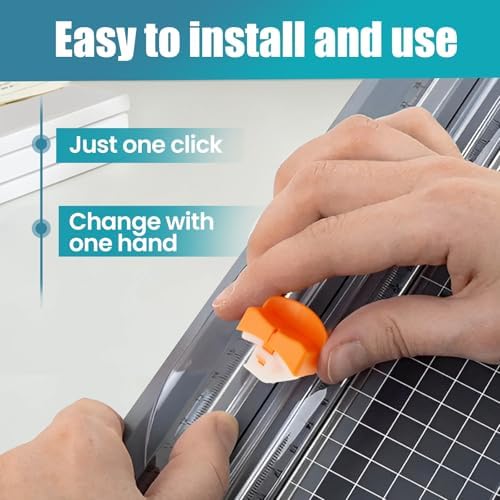 12 Pcs Paper Cutter Replacement Blades with Auto Safety Guard