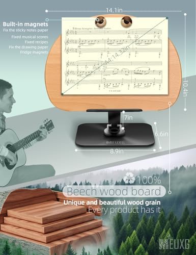 MEUXG Foldable Book Stand with 360 Rotating Base