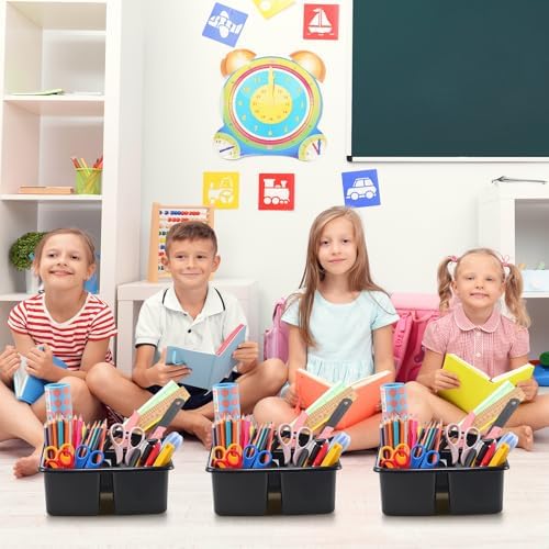 12 Pack 3 Compartment Storage Caddy for Classroom Supplies