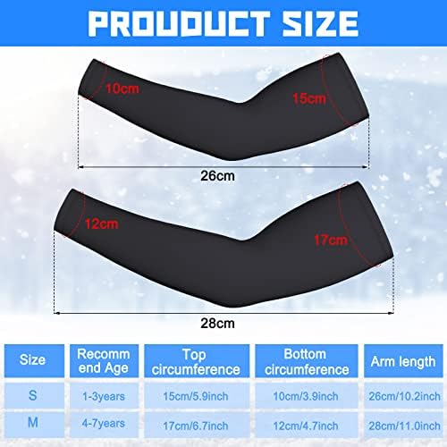 Geyoga 2 Pairs Thermal Arm Warmer for Kids